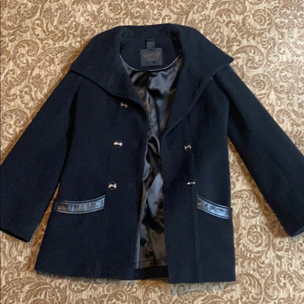 Black peacoat